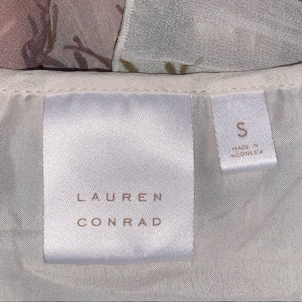 LC Lauren Conrad Blouse Size S cold shoulder veil ombre floral… - Picture 8 of 10